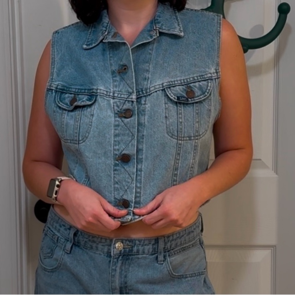 SOLD Vintage Lee Blue Denim Vest